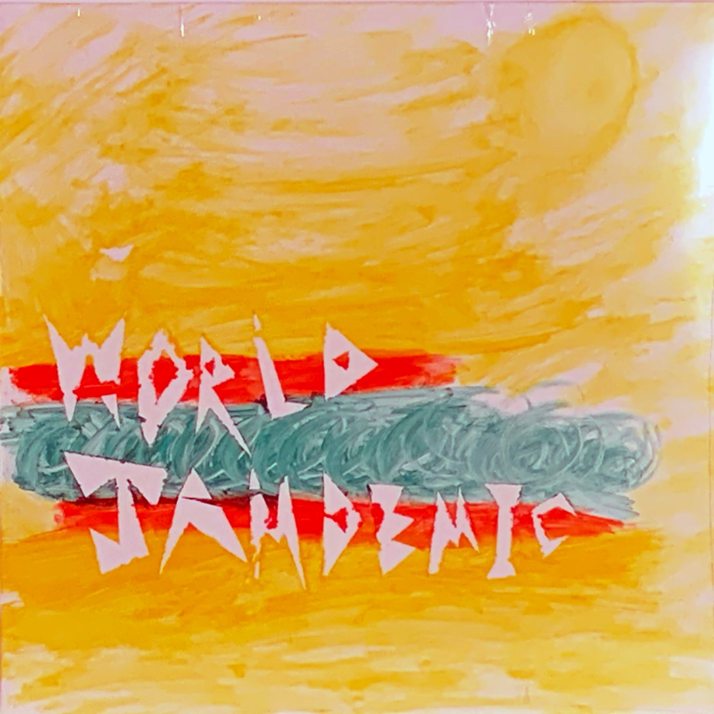 World Jamdemic (vinyl record) - Hand painted cover by Justin James Bridges 2/25